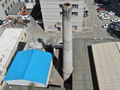 吉林某医院锅炉烟囱检测